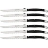 Steiko peiliai LAGUIOLE Premium Line by STYLE DE VIE, 6 vnt. su stovu, juodi