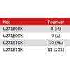 Lahti Pro Rękawice Juodos ir geltonos odinės pirštinės. l271808p, kortelė, „8“, ce, Lahti