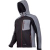 Lahti Pro Striukė Softshell striukė su gobtuvu. Juoda-pilka-pomponuota, "m", ce, lahti