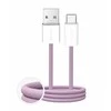 Puro Fabrik 2.0 10W USB-A – USB-C Braided Kabelis 1.5m – rožinės spalvos