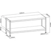 Laikiklis Art Universalus televizoriaus, tiunerio, multimedijos stovas 40KG SM-01 120cm 2 lentynos (STO SM-01)