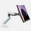 Blow F6-XE Pearl Baltas RGB foninio apšvietimo žaidimų tvirtas stalo laikiklis dideliems monitoriams 32–60 colių