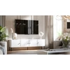 Laikiklis Cama Meble 4D RTV cabinet PALAZZO BIS 201x40x60 baltas matt