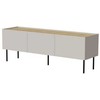 Laikiklis Cama Meble Cama FELLINI TV spintelė 150x40x52 kašmyro + alyvuotas ąžuolo stalviršis