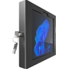 Laikiklis „Compulocks Surface GO 1-4 Gen Apex Secured Enclosure“ – dėklas – atvira priekinė/galinė kamera ir jutikliai – planšetiniam kompiuteriui – apsaugotas – užrakinamas – metalinis rėmas – juodas – skirtas „Microsoft Surface Go“, „Go 2“, „Go 3“, „Go 4“ verslui