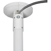 B-Tech SYSTEM V - Fiksuotas lubinis laikiklis Ø38 mm stulpams, Tvirtinimas, Vidinis, Baltas, Vidinis, 75 kg, 12 cm