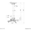 Laikiklis NEOMOUNTS PROJECTOR CEILING MOUNT (HEIGHT ADJUSTABLE: 60-90 CM) Baltas
