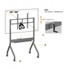 Laikiklis Fiber Novelty – tvirtas mobilus stovas interaktyvioms lentoms, multimedijos ekranams ir televizoriams 50"-90" (PM90G)