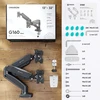Laikiklis ONKRON G160-B uchwyt / stojak do monitorów 81,3 cm (32") Biurko Juodas