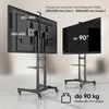 Laikiklis ONKRON TS1891-B Mobile tilting stand for TVs 50‘-90’, max. 100 kg, juodas