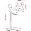 Red Eagle TELEVIZORIAUS ARBA MONITORIAUS LAIKIKLIS AX-FLEXI-DUO-COMBO WITH SHELF OPTICUM