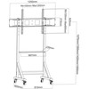 Laikiklis Intracom „Techly ICA-TR7412“, 139,7 cm (55"), 2,54 m (100"), 120 kg, 200 x 200 mm, 1200 x 600 mm, Juoda