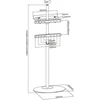 Laikiklis Techly TV grindų stovas 32"-65" iki 35kg reguliuojamas baltas