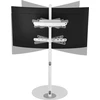 Laikiklis Techly TV grindų stovas 32"-65" iki 35kg reguliuojamas baltas