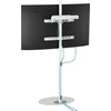 Laikiklis Techly TV grindų stovas 32"-65" iki 35kg reguliuojamas baltas