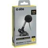 Telescopic telefono laikiklis su belaidžiu įkrovimu SBS TESUPPMAG15WLONGARM with suction cup, compatible with MagSafe - juodas