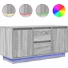 TV staliukas Televizoriaus spintelė su LED, pilka ąžuolo, 100x41x50 cm