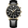 Vyriškas laikrodis Giewont Chronograph Safyrinis Juodas ir auksas GW5630-A4