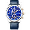 Laikrodis Giewont Vyriškas laikrodis Giewont Chronograph Sapphire Sidabrinė Mėlyna GW8810-A2