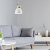 Lamkur Lamkur Danielle 31798 pakabinamas šviestuvas palėpėje pakabinamas šviestuvas metalinio gaubto dubuo 1x60W E27 smėlio spalvos/medinis