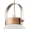 Lamkur Lamkur Danielle 31798 pakabinamas šviestuvas palėpėje pakabinamas šviestuvas metalinio gaubto dubuo 1x60W E27 smėlio spalvos/medinis