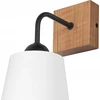 Lamkur Lamkur Lula 47614 sieninis šviestuvas sieninis šviestuvas boho medinio audinio gaubtas 1x60W E27 baltas/medinis