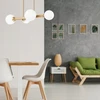 Lamkur pakabinamas šviestuvas Lamkur Astro 45092 modernistinis rutulinis pakabinamas šviestuvas su stiklo gaubtais 4x5W G9 balta/auksinė