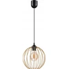 Lamkur pakabinamas šviestuvas Lamkur Zoya 45153 pakabinamas šviestuvas modernus palėpės metalinis narvas 1x60W E27 auksinis/juodas