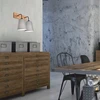 Lamkur sieninis šviestuvas Lamkur Lula 47683 sieninis šviestuvas boho sieninis šviestuvas medinės medžiagos abažūrai 2x60W E27 pilka/mediena