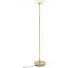Dekoracja Domu Lamp Toršeras su apvaliu gaubtu, metalas, auksas, 134 cm