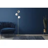 Lampa podłogowa Light Prestige Złota podłogowa lampa stojąca Dorado mleczne bańki do salonu