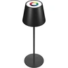 „Realpower LED-RGB“ stalinė lempa su pritemdomu staline lempa ir juoda baterija
