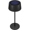 Stalinė lempa „RealPower LED“ su saulės energija varoma lempa, reguliuojamo ryškumo, su baterija, juoda