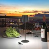 Lampa stołowa Realpower RealPower LED-Tischlampe dimmbar kalt/warm mit Akku, schwar