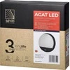 Sieninis šviestuvas Orno AGAT LED 10W, sodo šviestuvas su judesio jutikliu, 140°, 800lm, IP54, 4000K, juodas