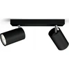 Sieninis šviestuvas Lampa sufitowa Signify Philips Kosipo Spot 2flg. exkl LM 2x5,5W Juodas