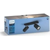 Sieninis šviestuvas Lampa sufitowa Signify Philips Kosipo Spot 2flg. exkl LM 2x5,5W Juodas