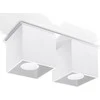 Lubinis šviestuvas Sollux Plafonas QUAD 2 baltas