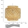 Pakabinamas šviestuvas Atmosphera LAMPA SUFITOWA AŻUROWY BEŻOWA WISZĄCA LIBY KLOSZ BOHO STYL 40X38 CM