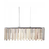 Lubinis šviestuvas Beliani pakabinamas šviestuvas MANDEO Chandelier Glass Sidabrinė