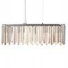 Lubinis šviestuvas Beliani pakabinamas šviestuvas MANDEO Chandelier Glass Sidabrinė