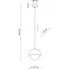 Lubinis šviestuvas Tk_Lighting Šviestuvas kabinamas TK Lighting Bono 10205, 8 W, G9