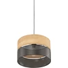 Pakabinamas šviestuvas Kabanti lempa TK Lighting Nicol pakabinama 1x15W E27 juoda/ąžuolo (4799)