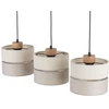 Pakabinamas šviestuvas Lampa wisząca TKKRYWULT Tk Lighting Eco* 5771 lampa wisząca zwis 3x15W E27 juoda/drewniana