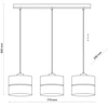 Pakabinamas šviestuvas Lampa wisząca TKKRYWULT Tk Lighting Eco* 5771 lampa wisząca zwis 3x15W E27 juoda/drewniana