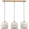 Pakabinamas šviestuvas Lampa wisząca TKKRYWULT Tk Lighting Eco* 5771 lampa wisząca zwis 3x15W E27 juoda/drewniana