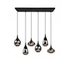 Pakabinamas šviestuvas Lampa wisząca Trio Pendant lamp TRIO LUMINA, 6 x E14, max 40W, juodas, 93.8 x 24.5 x h150 cm