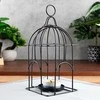 Marka Niezdefiniowana Home Styling Collection Žibintas žvakidė metalinis juodas 25 cm