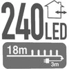 Christmas Decoration KALĖDINĖS LEMPUTĖS ŠVIESOS GIRLIANDA 240 LED LAIKMATIS ŠALTA BALTA 809993