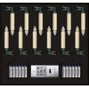 Lampki choinkowe Krinner Krinner Superlight Bavaria Mini Flame 12 pcs. Set Ivory